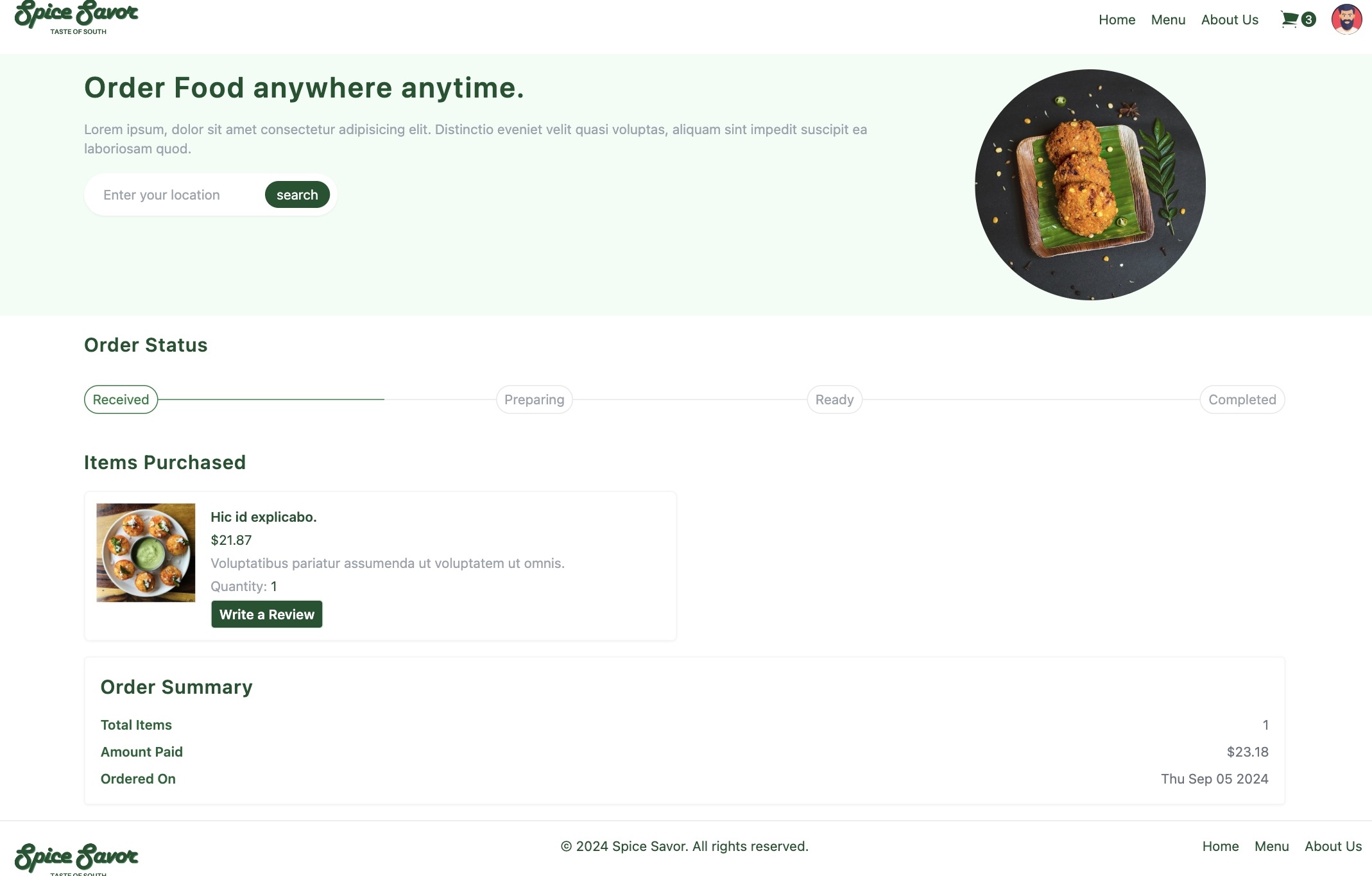order page